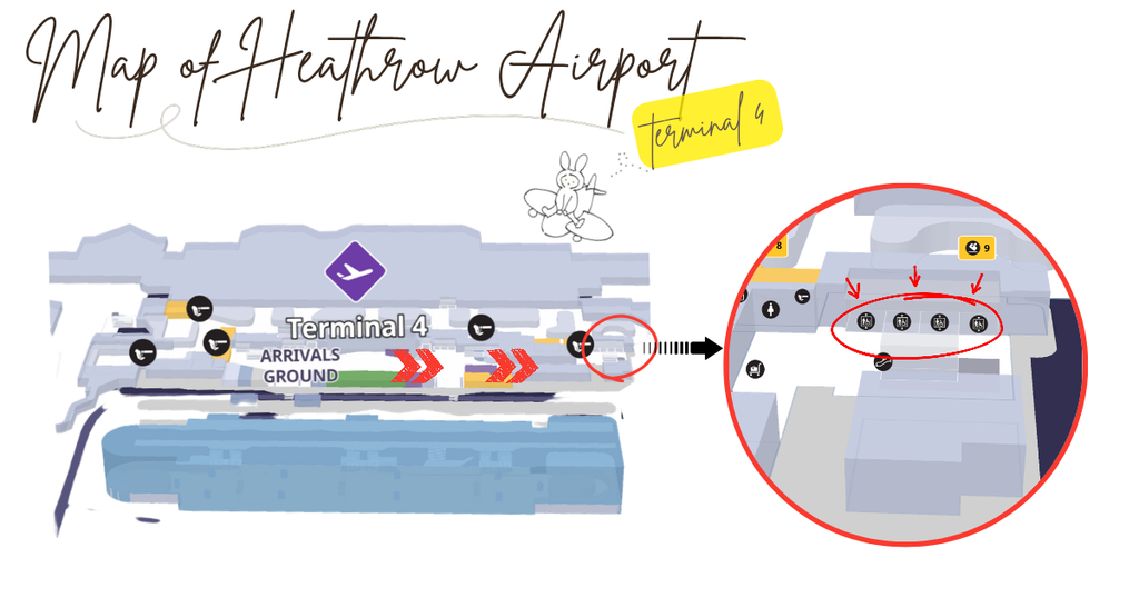 ヒースロー空港ターミナル４の地図